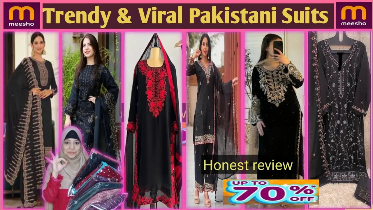 Trendy & Viral Pakistani Suits🔗🛍️ || Black Suits || All in Stock #shorts 