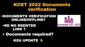 KCET 2022 DOCUMENTS VERIFICATION UPDATED|RD NUMBER MISS MATCH ISSUES|KCET 2022 COUNCILING PROCESS