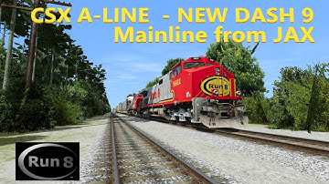 Run 8 Train Simulator V3 - CSX A-Line Mainline Running on New Dash 9 Jacksonville to West Tocoi