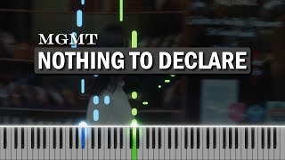 MGMT - Nothing to Declare short piano cover