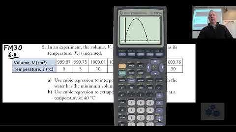 FM 30 6.4 Finding Maximium or Minimum Values from Regression Function