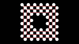 Subtle tilting illusion. The red squares don’t move but appear to. #opticalillusion #illusion