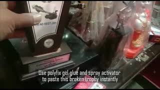 How to fix cracked trophy with Cyanoacrylte Adhesive
