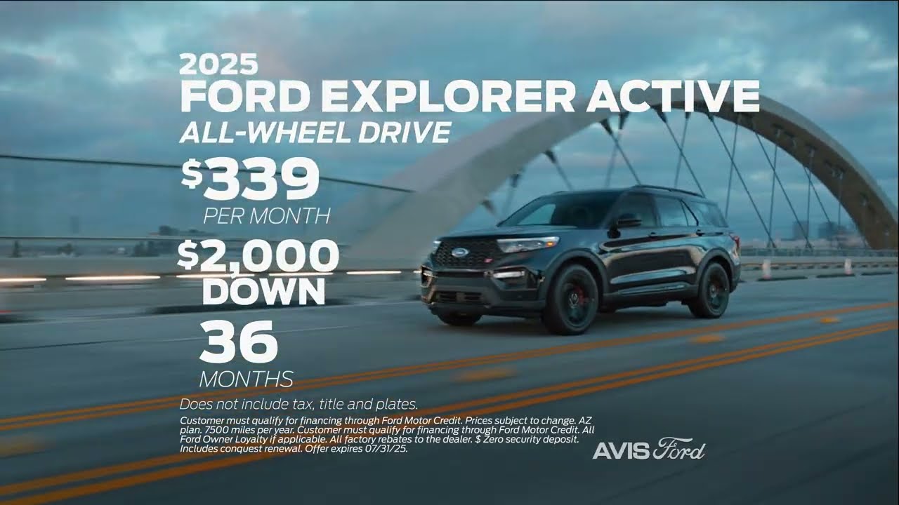 Don't Miss Out! New 2025 Ford Explorer Lease Offer – Avis Ford