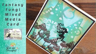 Fairy Stamper - Mixed Media Fantasy Fungi Card