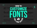 Skillshare Class Trailer: How To Customize Fonts For Logo Design