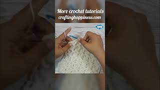 How To Crochet The V Stitch Waffle | Crafting Happiness #shorts