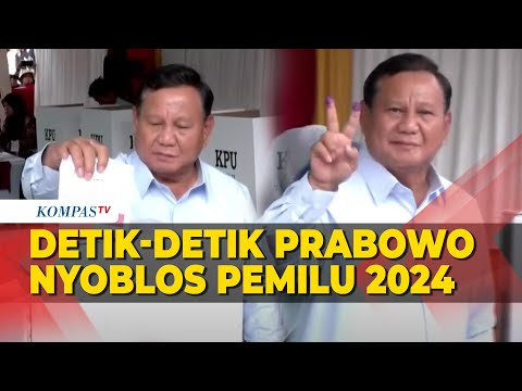 Detik-Detik Prabowo Subianto Nyoblos Pemilu 2024 di Hambalang, Celup Tinta 2 Jari