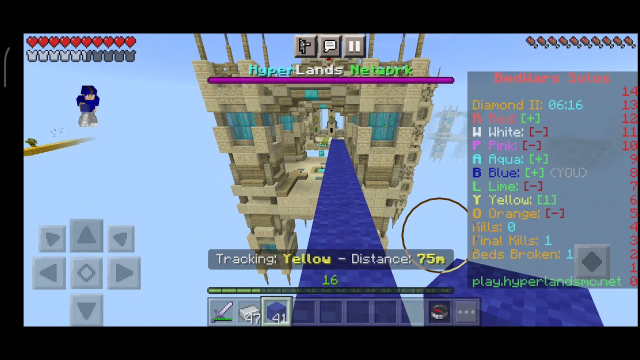 Hyperland Bedwars (Best Bedrock Bedwars Server) YouTube