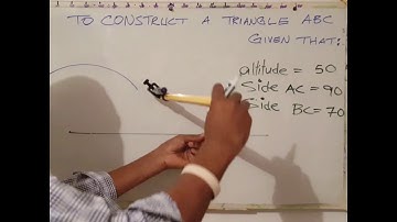 How to construct a triangle ABC, given the altitude and length of two sides.