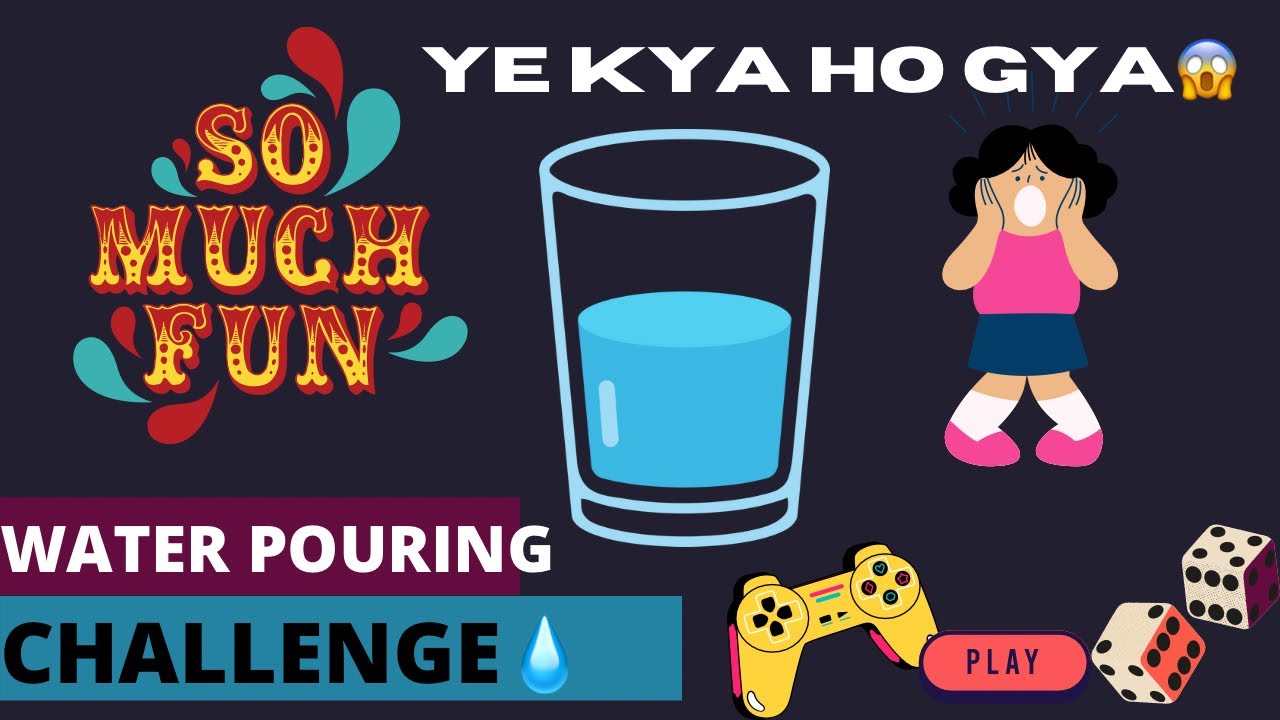 💧Water Pouring Challenge🥃who will win🏆ChallengeGamesSiblings