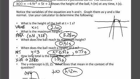 Math 20-1: Quadratics 6: Word problems