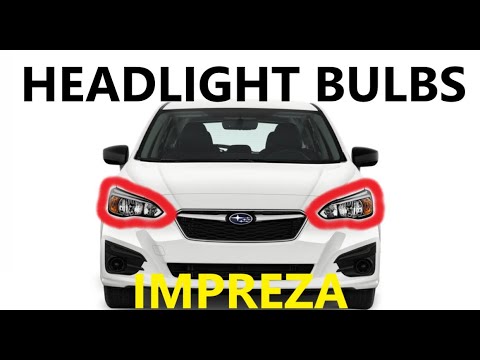 Kā nomainīt priekšējo lukturu spuldzes uz 17 20 Subaru Impreza 2017 2018 2019 2020 2021