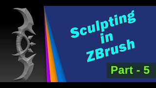 ZBrush Weapon Sculpting - Dagger modeled in Maya Imported to ZBrush
