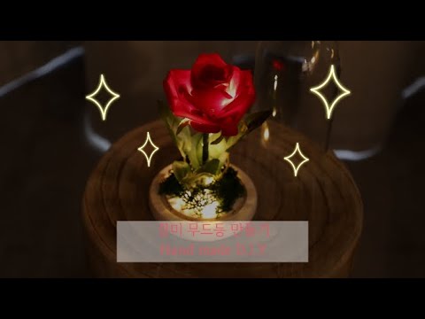 장미 무드등 만들기 DIY 영상이에요 (Slow version) | Rose Mood lamp Making