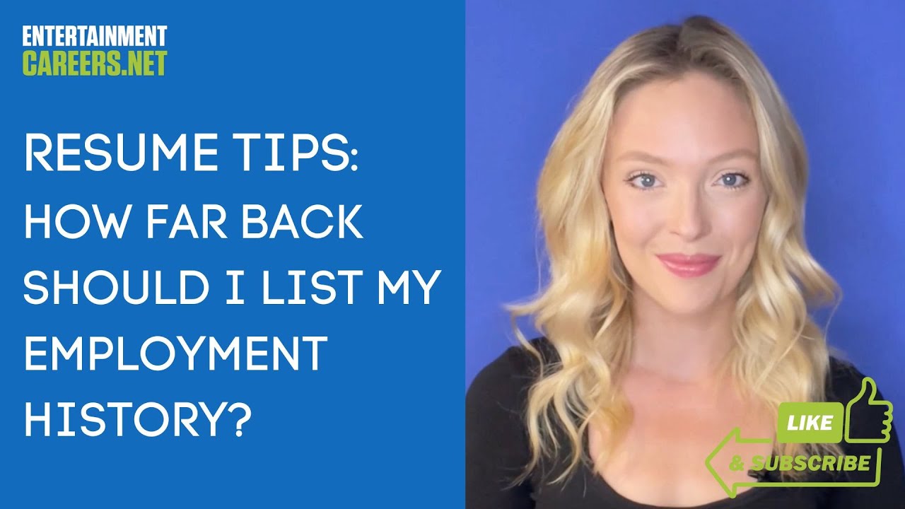 Resume Tips How Far Back Should I List My Work History YouTube Resume Tips How Far Back Should I List My Work History YouTube
