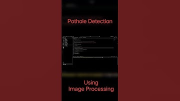Pothole Detection using image processing #imageprocessingpython