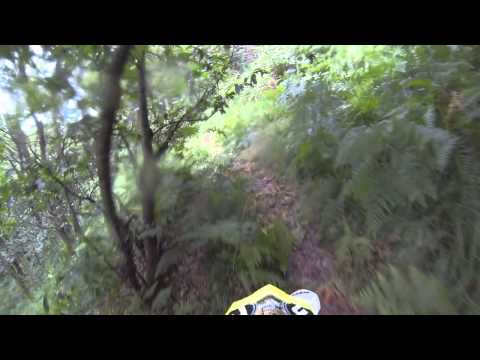 KTM EXC 125 six days 2014 riding on a slippery dirt road and an epic WIN |GO PRO HERO 3|