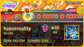 【創作譜面/太鼓/CHUNITHM】hyperreality / tn-shi【☆10】