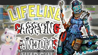 LIFELINE CARRIES RANDOMS to VICTORY |NoGyro+2finger Gameplay (30 FPS)| Apex Legend Mobile Indonesia