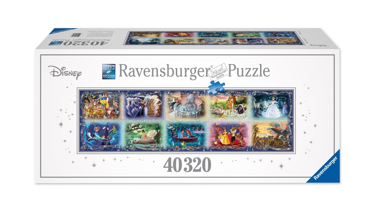 competition puff Glare The World's Largest Disney Puzzle - 40,320 Piece Puzzle by Ravensburger -  YouTube