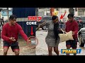 Fake coke prank  crzy reactions in the hood 