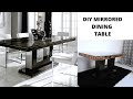 DIY MIRRORED DINING TABLE MAKEOVER/SMALL SPACE DINING TABLE /MIRROR TILE DINING