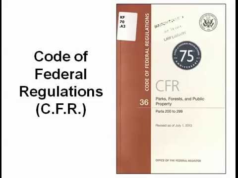 Code Of Federal Regulations (2014) - Youtube