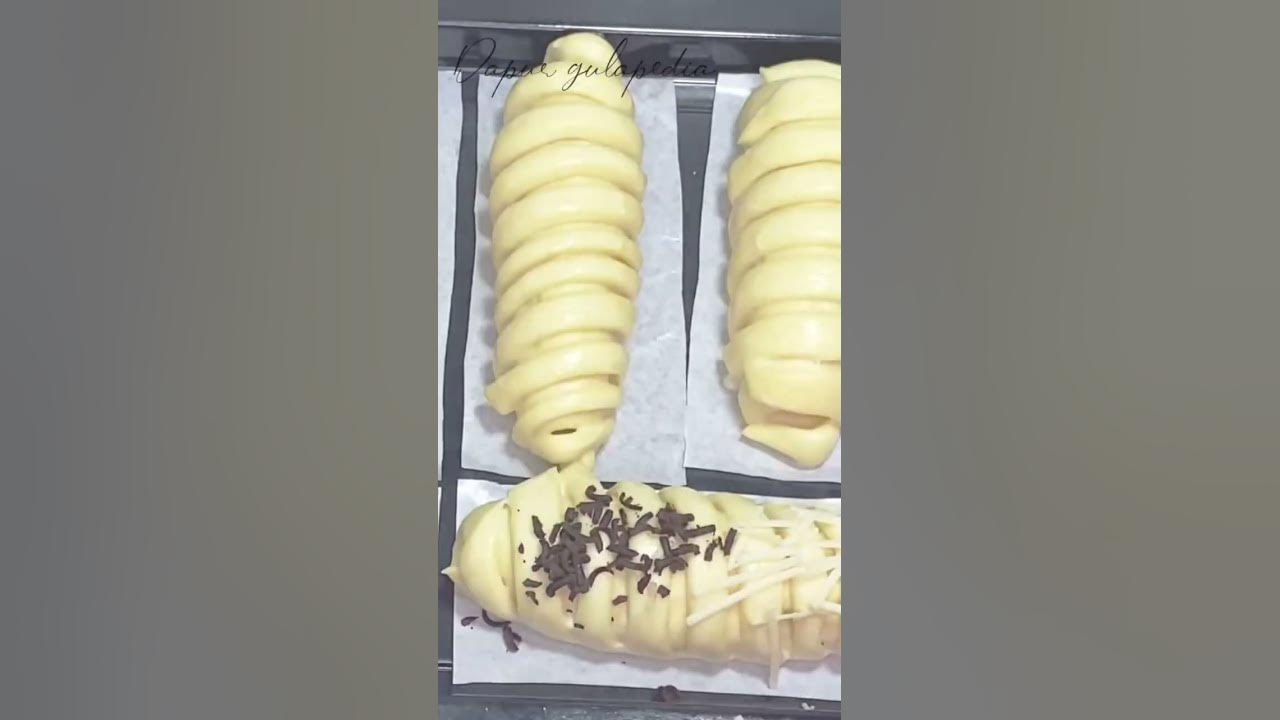 Cara buat roti pisang keju coklat, adonan roti ekonomis layak jual , anti gagal (part2)