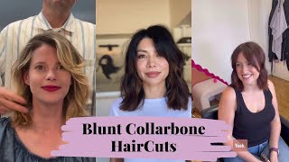 Blunt Collarbone Haircuts 💇‍♀️ Trendy Medium Length Hairstyles 2025 #blunthaircut #womenshaircut