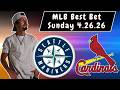 Mariners vs Cardinals 4/26/26 MLB Best Bet - MLB Picks and Predictions Griffin Murphy Doc Sports