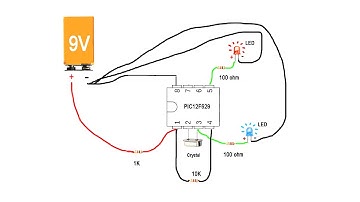 Police Fading Led light  pic12F629 PWM Driver Project