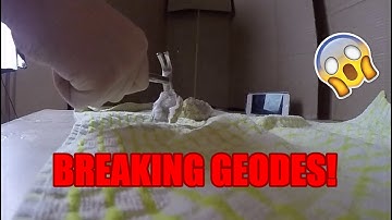 Slow Motion of Me and Briant breaking Geodes