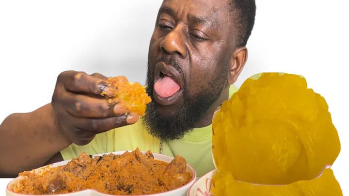 ASMR EGUSI SOUP WITH FUFU AND GOAT MEAT MUKBANG NIGERIAN FOOD