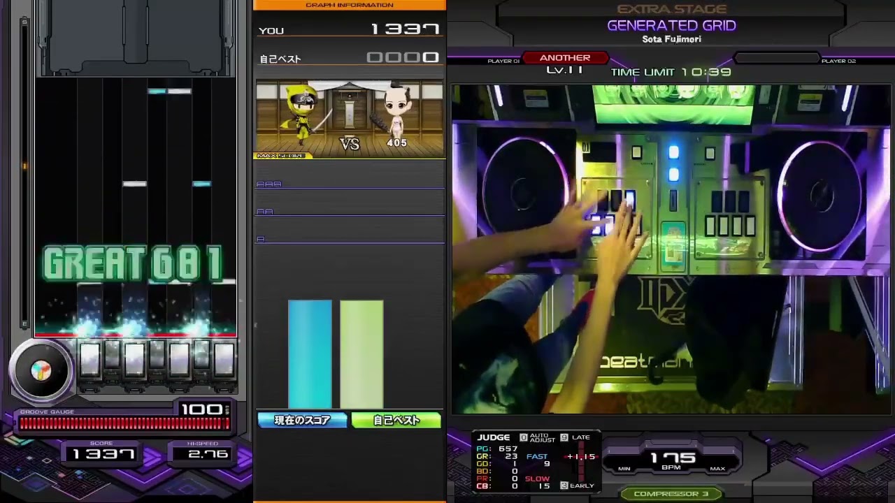 beatmania IIDX34 ZINRAI GENERATED GRID(SPA) Fullcombo - YouTube