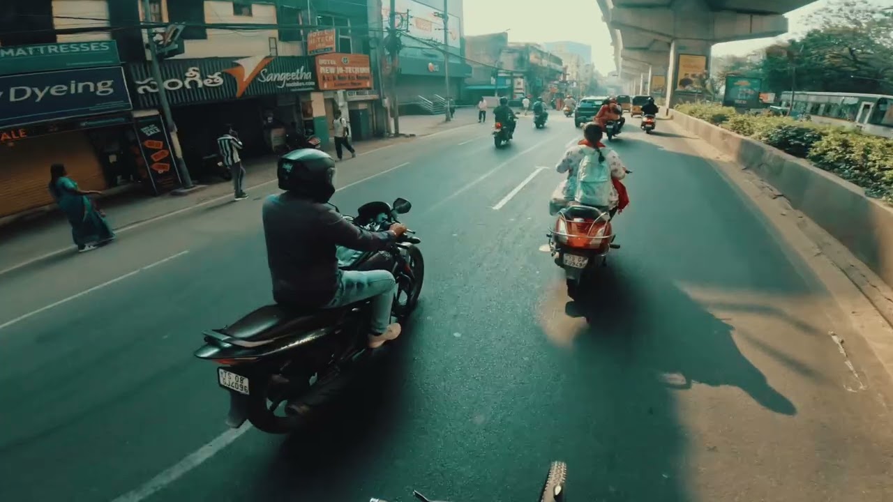 Uncut 5+min from Punjagutta to Irrum Manzil | Cycle To Work - Week 123 - Day 1