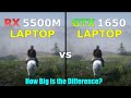 RX 5500M Laptop vs GTX 1650 Laptop - Gaming Test - How Big is the Difference?