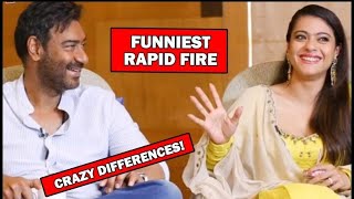 Ajay Devgn And Kajol's FUNNIEST RAPID FIRE: CRAZY DIFFERENCES REVEALED | SpotboyE
