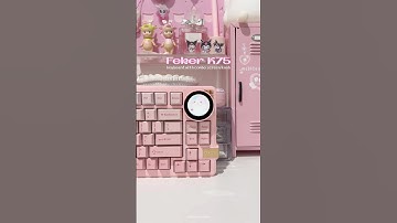 trying the Feker K75 mechanical keyboard with screen and knob ☁️🎀