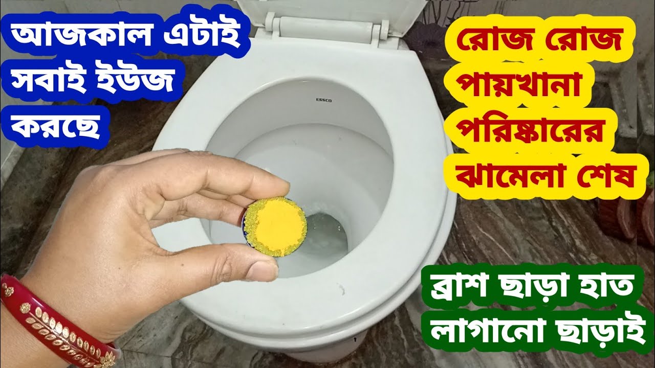 হাত লাগানো ছাড়া ব্রাশ ছাড়াই পায়খানা পরিষ্কার করার সবথেকে সহজ পদ্ধতি/cleaning tips and tricks/hack