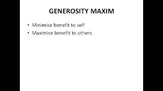 Leech's Politeness Maxims