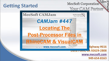Locating Post Definition Files if RhinoCAM and VisualCAM