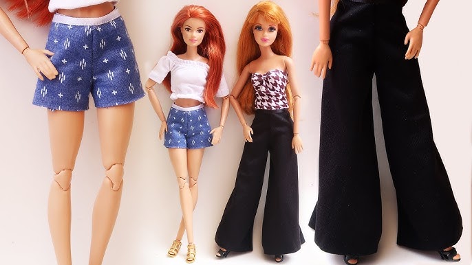 Saia Xadrez para Barbie  Como Fazer Roupa de Boneca 