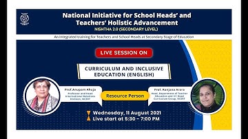 Live Interaction:NISHTHA 2.0 (Secondary Level)-Course 1:Curriculum and Inclusive Education (English)