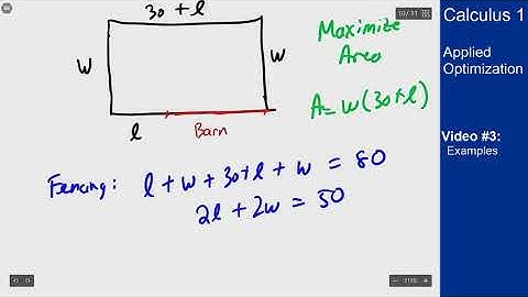 Applied Optimization - Example 3 - Fencing a Pen
