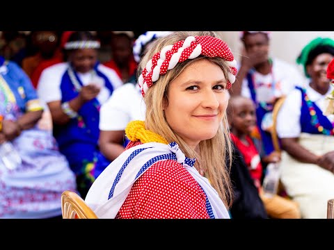 White lady dancing Xibelani | Tsonga best wedding 🔥👌😊#trending 