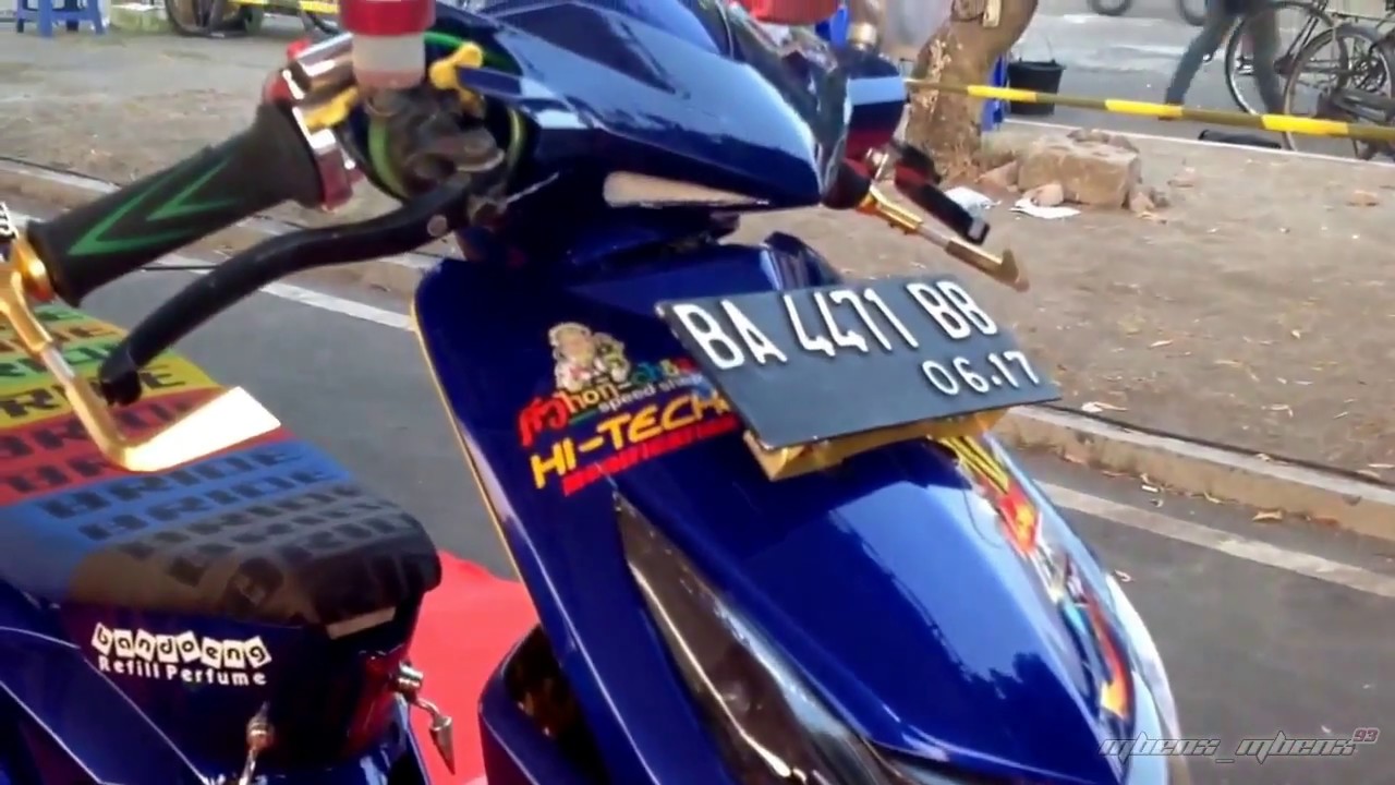 Honda Beat Modifikasi Kontes Modif Matic Elegan Thailook Style YouTube