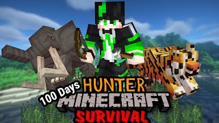 เอาชีวิตรอด 100 วัน นักล่าในป่าอเมซอน l Minecraft 100 Days I'm a HUNTER