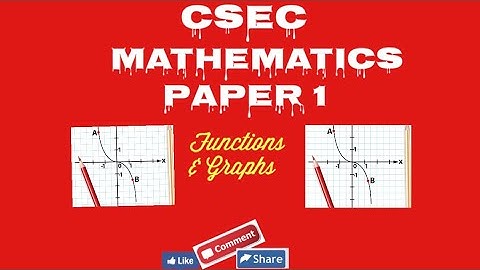 CSEC Maths Paper 1 (Functions & Graphs)