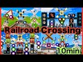 【踏切アニメ】人気動画まとめ♪ふみきりカンカン Railroad Crossing and train level crossover　信号機　標識　線路